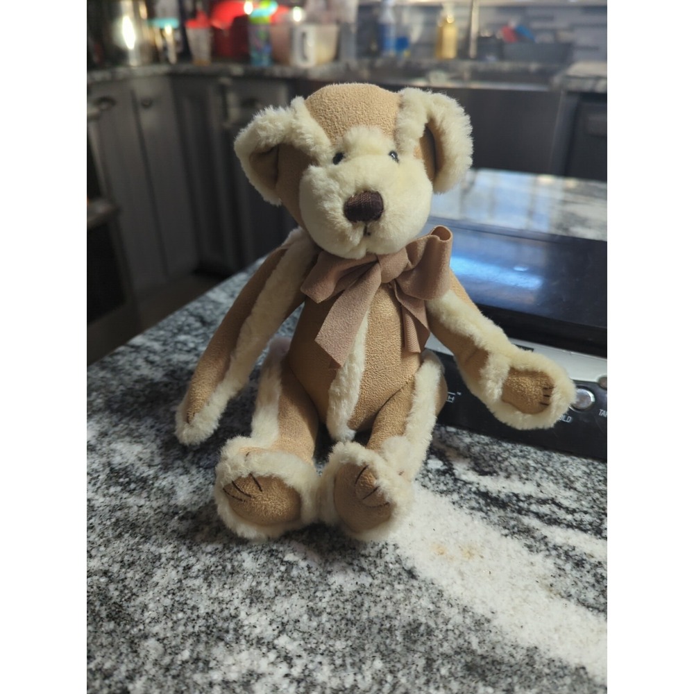 Bath & Body Works GINGERBREAD 7"  Faux Sherpa Plush Stuffed Bear